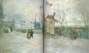 Vincent Van Gogh Street Seene in Montmartre:Le Moulin a Poivre (nn04) oil painting picture wholesale